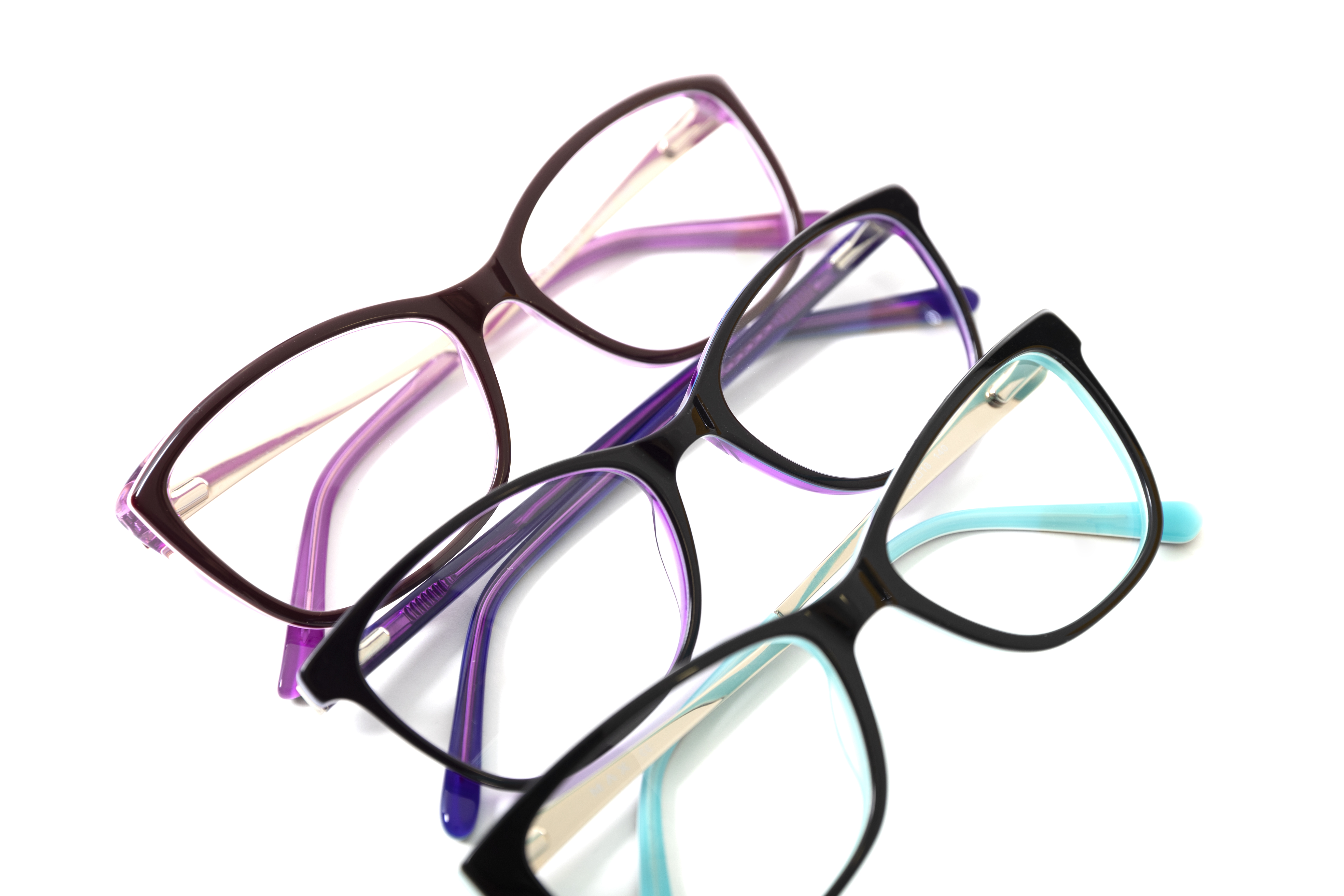 Three Glasses With Multiple Colors